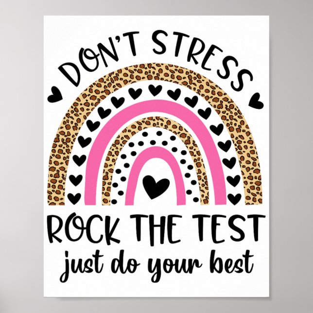 Dag Sten: Test Rainbow Teacher Funny Testa Da Poster (Framsidan)