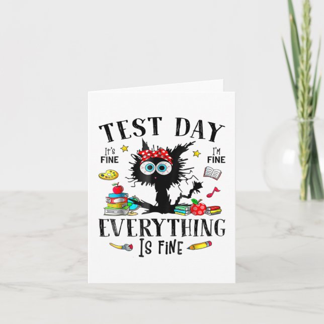 Dag Stressat lärare &amp; Studenter Provning funny Kort (Framsida)