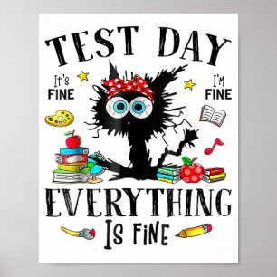 Dag Stressat lärare & Studenter Provning funny Poster
