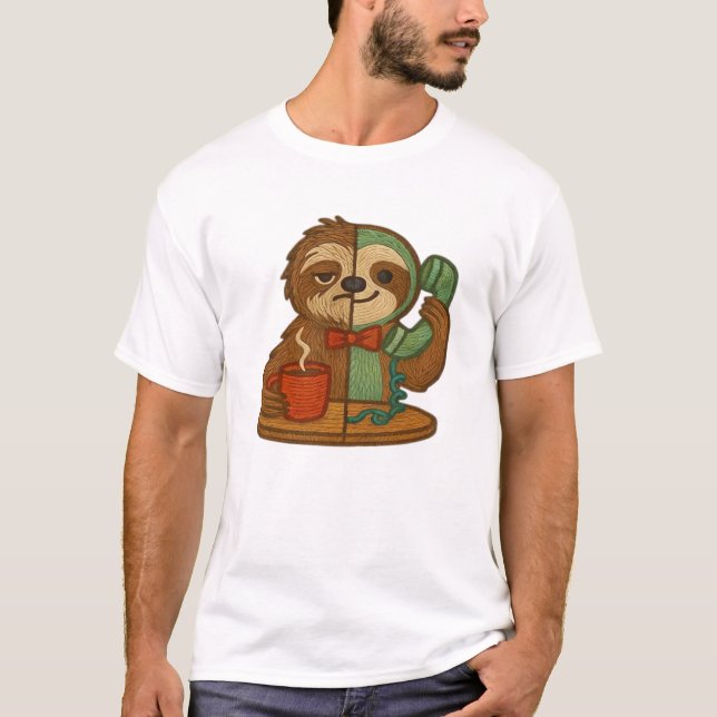 Dag-till-Natt Sengångare Glöd-Up-Patch � Broderad  T Shirt (Framsida)