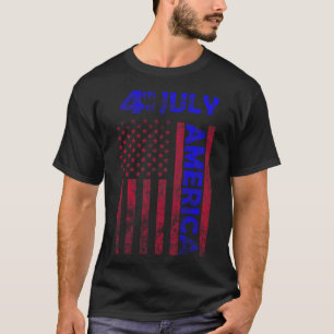 Dag USA, USA, Flagga 4 juli, Lycklig FUNNY T Shirt