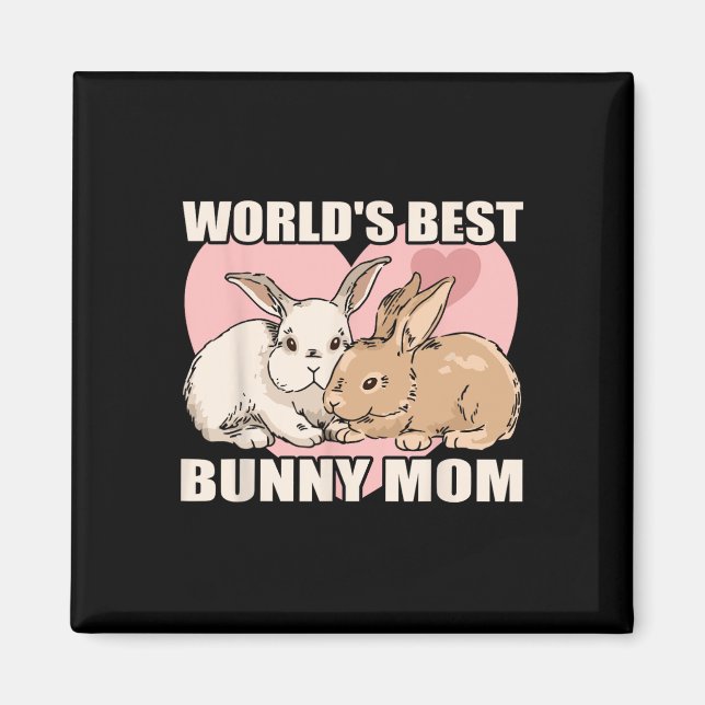 Dag ut i kaninkanalen Mamma Bunny Glad påsk Magnet (Framsidan)