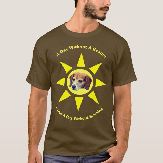 Dag utan beagle Hund älskare T Shirt (Framsida)