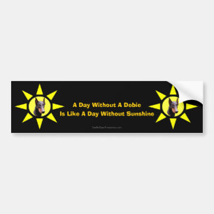 Dag utan dobie Cute Doberman Bumper Sticker Bildekal