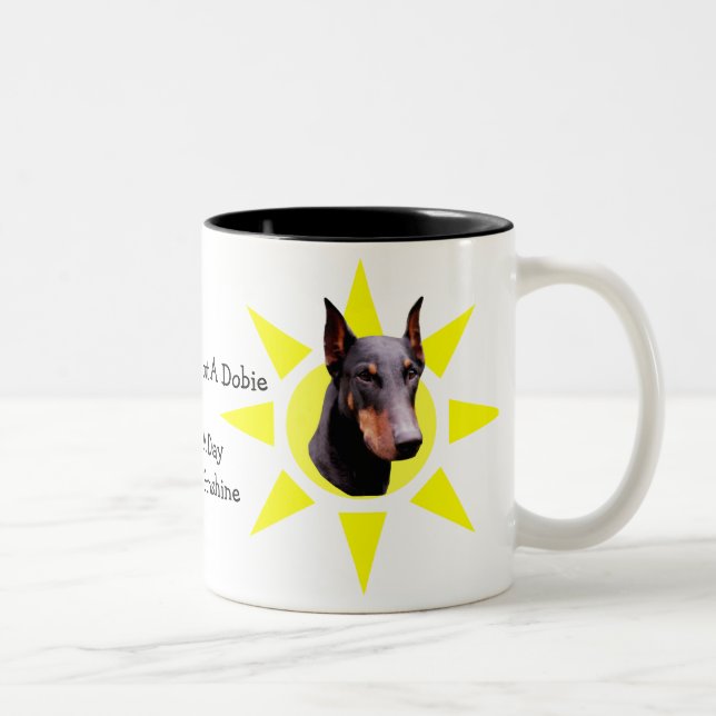 Dag utan Dobie Cute Doberman Mugg (Höger)