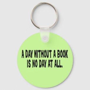Dag utan en bok Keychain Nyckelring