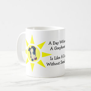 Dag utan Greyhound Cute Hund Kaffemugg