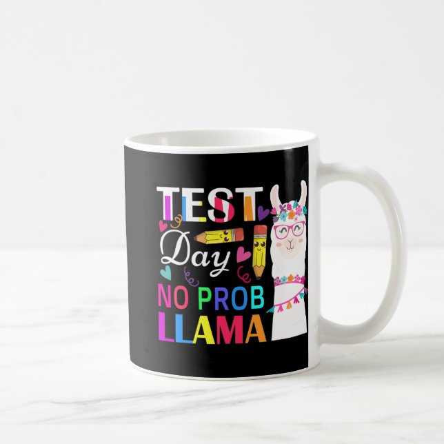 Dag utan Prob Llama Funny Teacher Testing 2 Kaffemugg (Höger)