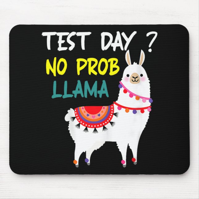 Dag utan prob-llama Llama-lärarprovningsdag för te Musmatta (Framsidan)