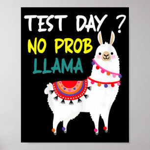 Dag utan prob-llama Llama-lärarprovningsdag för te Poster
