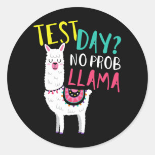Dag utan Prob Llama Llama Llama Lommny Teacher Top Runt Klistermärke