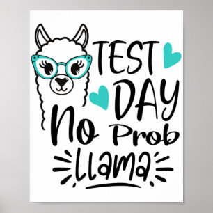 Dag utan Prob-llama Llama Teacher Testdag 2 Poster