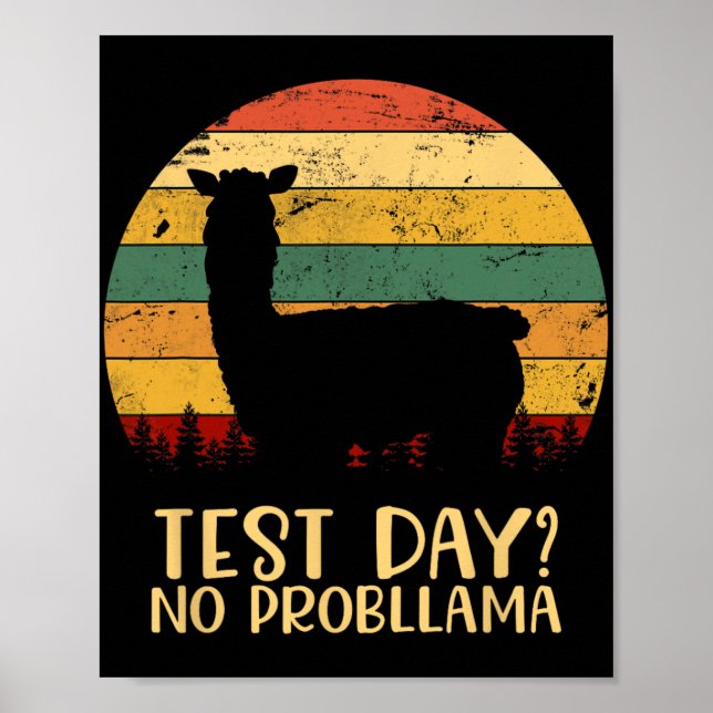 Dag utan Probllama Silhouette Teacher Student Grad Poster (Framsidan)