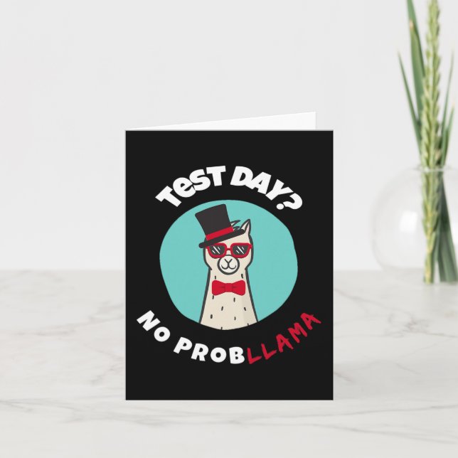 Dag utan probllama-sunt test av Llama-design Kort (Framsida)