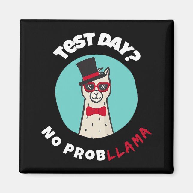 Dag utan probllama-sunt test av Llama-design Magnet (Framsidan)