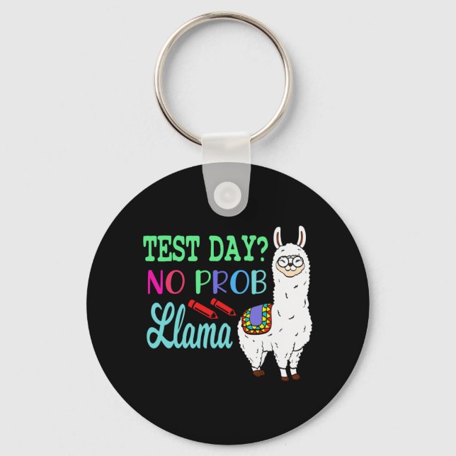 Dag utan testdag för prob-lama, provdag L Nyckelring (Framsida)