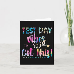 Dag Vibes dig Har Läraren Cute Tie Dye Testin Kort