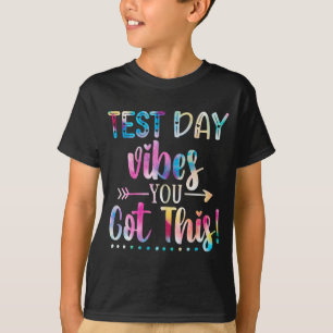 Dag Vibes dig Har Läraren Cute Tie Dye Testin T Shirt