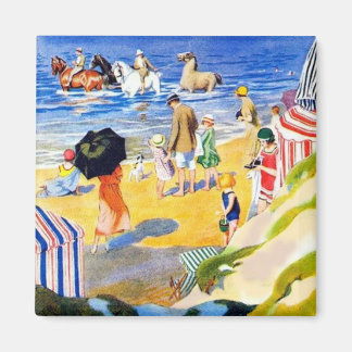 Dag vid stranden magnet