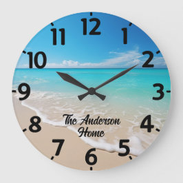 Dag vid stranden stor klocka