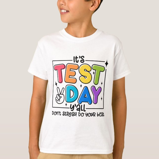 Dag Y hela Sten Test 1 2 3 Motivering T Shirt (Framsida)