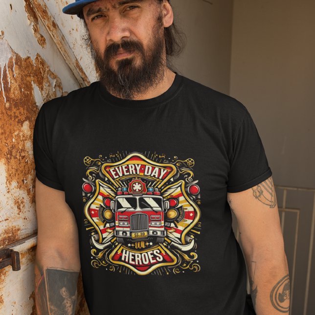 Dagaily Heroes Firelångtrack T Shirt (Skapare uppladdad)