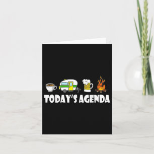 Dagar Agenda Camping Coffee Pop Up Camper Beer Ca Kort