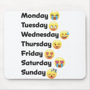 Dagar av musen för den veckaEmoji datoren vaddera Musmatta