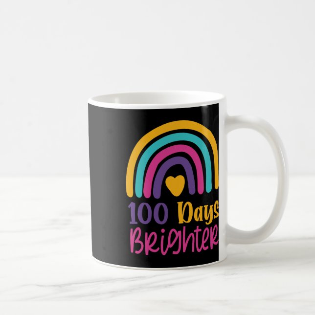 Dagar Brighter Teacher Girls 100 dagar i School Ra Kaffemugg (Höger)