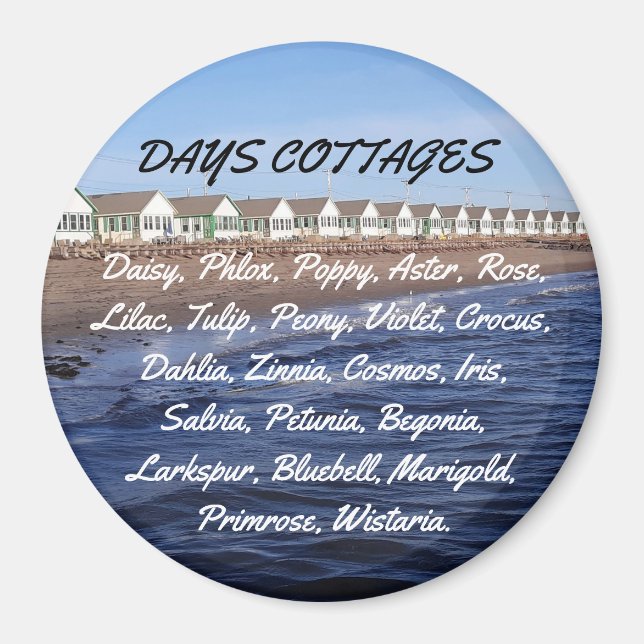 Dagar Cottages Roll Call Magnet (Framsidan)