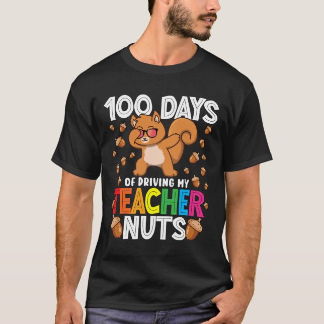 Dagar då jag kör min lärare Nöt Dabbing Squirrel S T Shirt (Framsida)