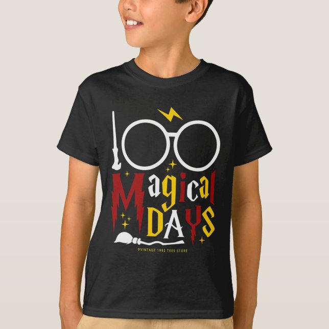 Dagar för felstyrda lärarbarn 100 magiska t shirt (Framsida)