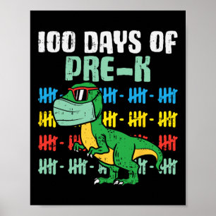 Dagar för pre-k Trex dosoaur i maskkarantän Boy Poster