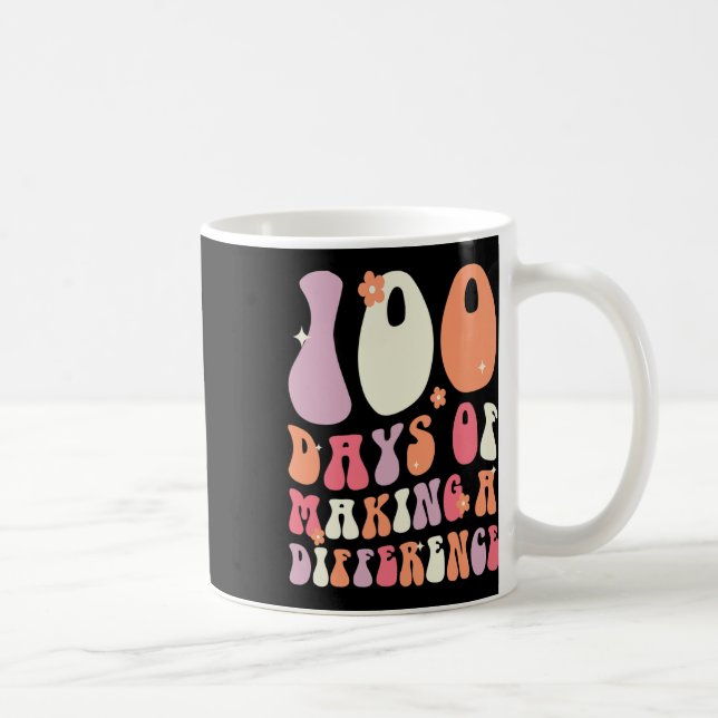 Dagar för Skapar av en skillnad 100 dagar för skol Kaffemugg (Höger)