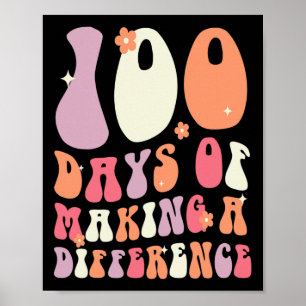 Dagar för Skapar av en skillnad 100 dagar för skol Poster