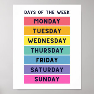 Dagar för undervisning i skolan poster