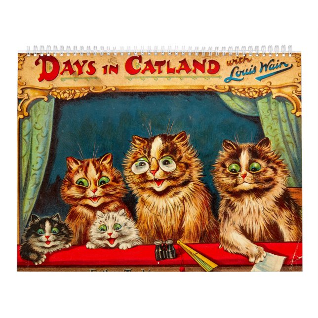 Dagar i CatLand, kalender av Louis Wain (Omslag)