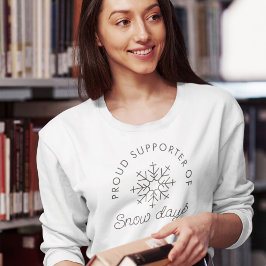 Dagar i Cute Minimalist Modern Snö T Shirt