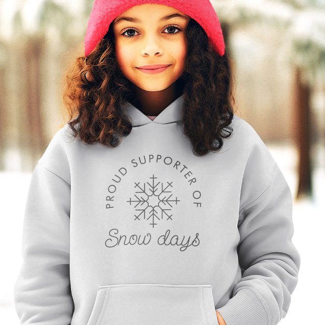 Dagar i Cute Minimalist Modern Snö T Shirt (Snow days supporter!)