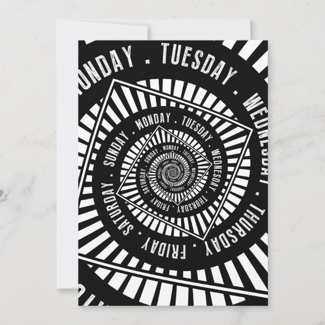 Dagar i veckan julkort (Framsida)