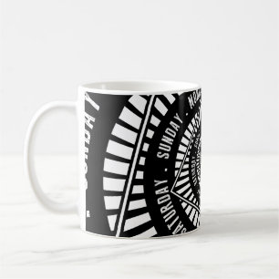 Dagar i veckan kaffemugg