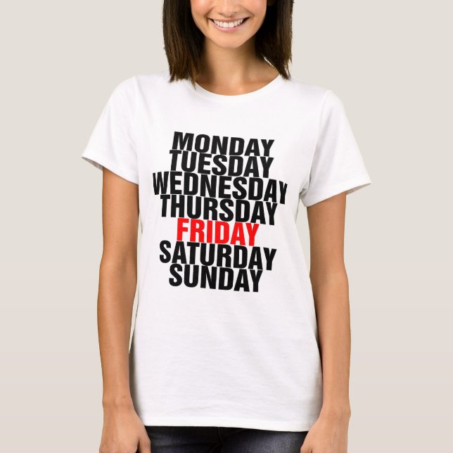 Dagar i veckan t shirt (Framsida)