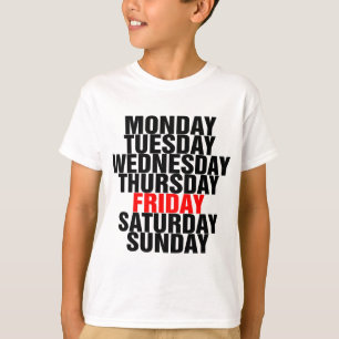 Dagar i veckan tee shirt