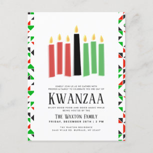 Dagar Kwanzaa Händelsen party Vykort