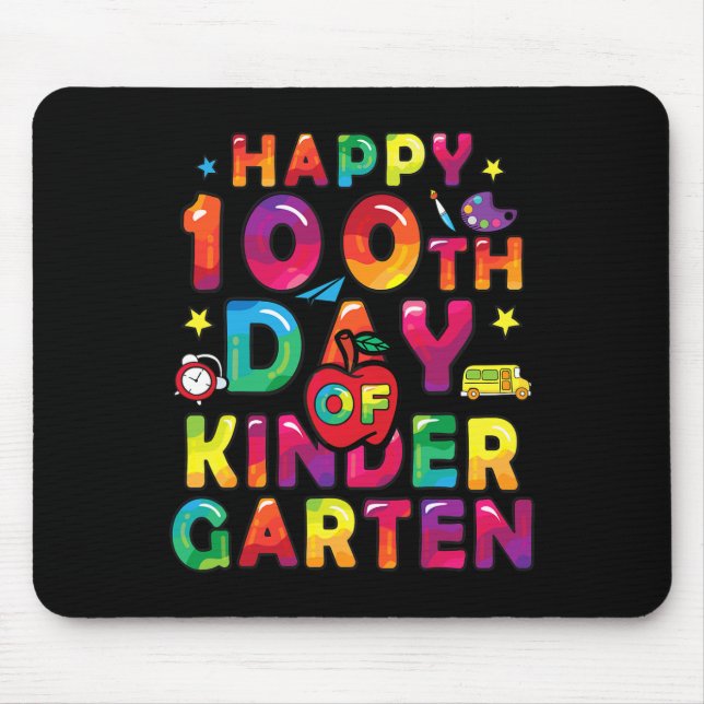 Dagar med Kindergarten Kids Cute Lycklig 100 Dag a Musmatta (Framsidan)