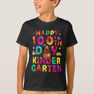 Dagar med Kindergarten Kids Cute Lycklig 100 Dag a T Shirt