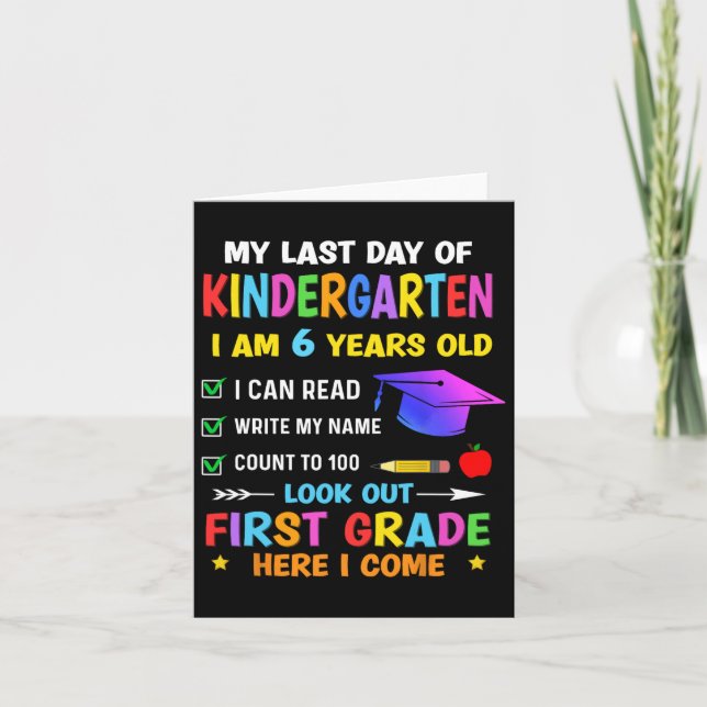 Dagar med Kindergarten Studenten 2024 Student Boys Kort (Framsida)