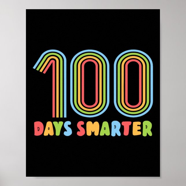 Dagar med skolregnbåge 100 dagar Smarter Teacher K Poster (Framsidan)