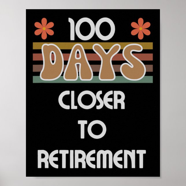 Dagar närmare Pension 100 skoldagar 100 dagar Poster (Framsidan)