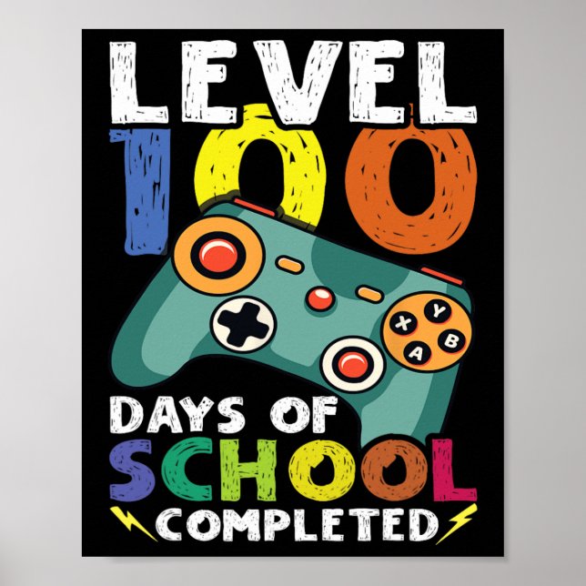 Dagar Skolvideospelare 100 dagars lärare i Student Poster (Framsidan)